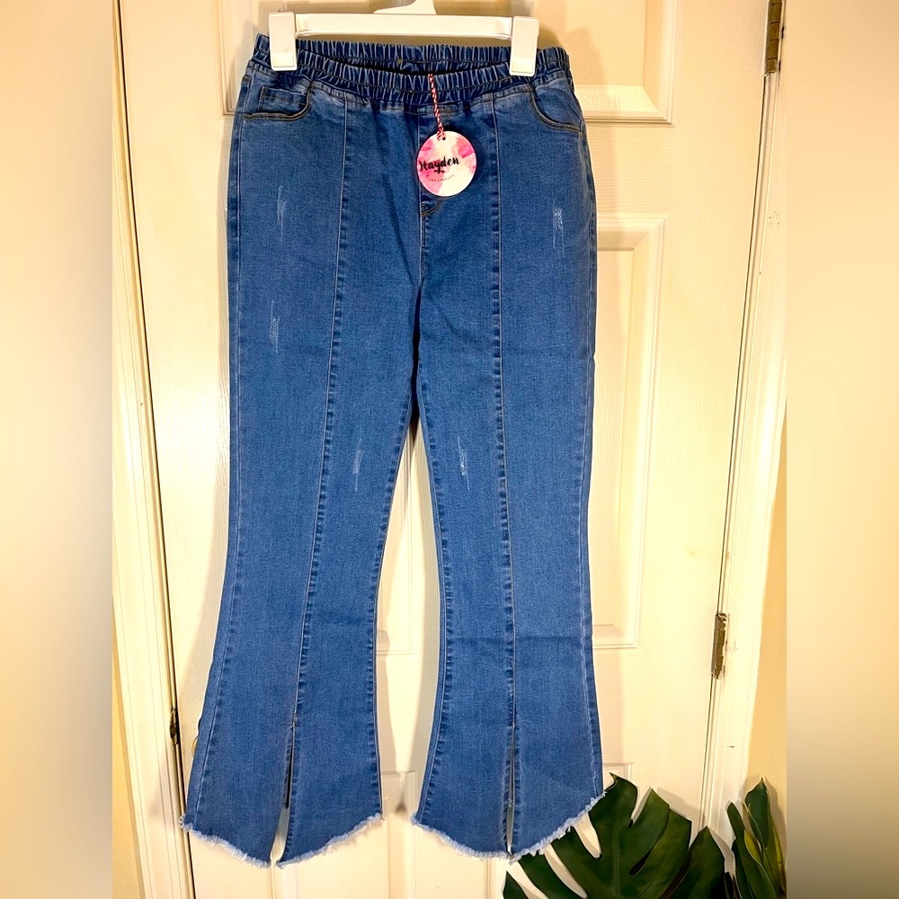 Hayden Blue Flare Wide Leg Jeans